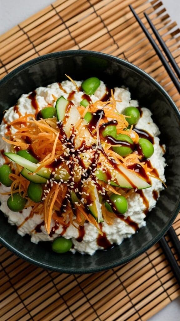 Incredible Asian-Inspired Cottage Cheese Bowl. A favorite for an easy dinner recipe.