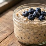 Vanilla Chia Protein Overnight Oats: A Low Sugar, High Protein Breakfast