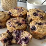 Blueberry Cheesecake Baked Oatmeal Cups | High-Protein, Freezer-Friendly Recipe