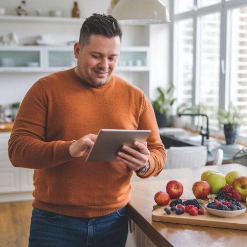Man learning how to use Wegovy to lose weight and get healthy
